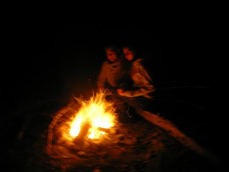 Diner au feu de bois